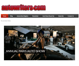 Screenshot of Autowriters.com homepage