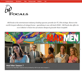 OldFocals.com homepage screenshot